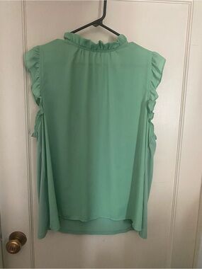 Ann Taylor Factory Ruffle Neck Sleeveless Camisole - Mint